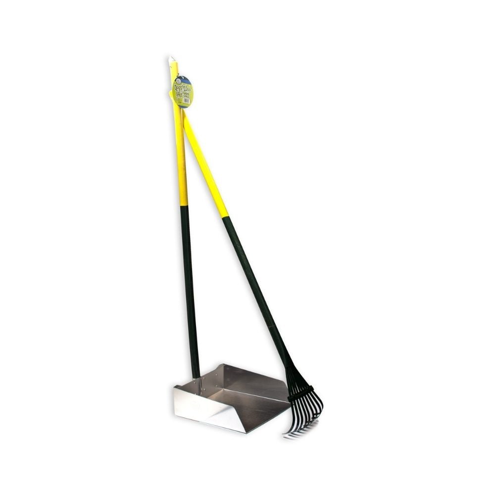 Four Paws-Four Paws - Dog Rake and Scooper Set - Green/Yellow, Large - Waste Management