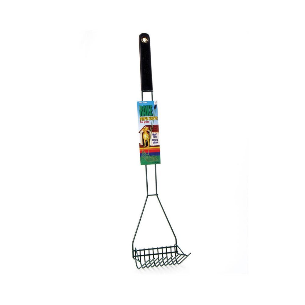 Four Paws-Four Paws - Wire Rake Scooper for Grass - Black - Waste Management