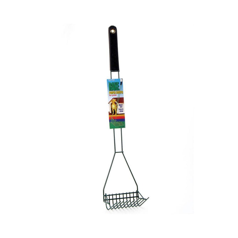 Four Paws - Wire Rake Scooper for Grass - Black - Waste Management-zoom-