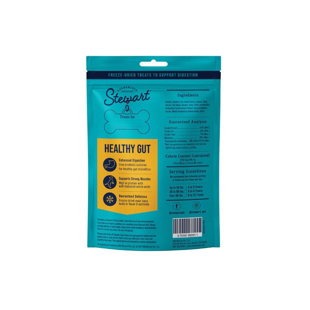 Miracle Corp-Miracle Corp - Stewart Dog Healthy Gut Chicken and Vegetable Treats - 4 ounces - Dog Treats