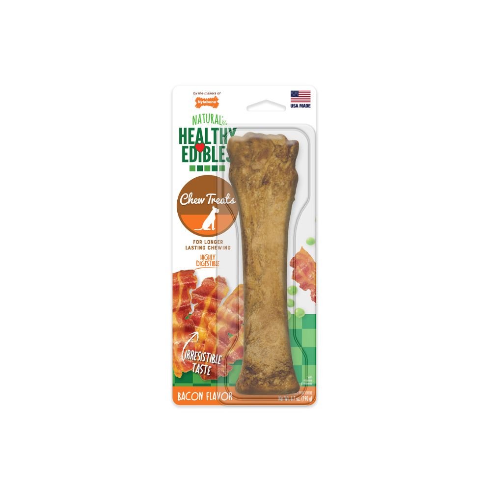 Nylabone-Nylabone - Healthy Edibles Longer Lasting Bacon Treats Souper - 1 count - Dog Treats
