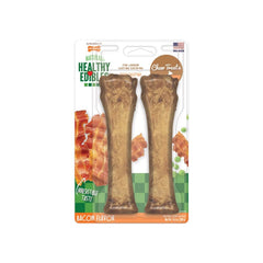 Nylabone-Nylabone - Healthy Edibles Longer Lasting Bacon Treats Sourper - 2 count - Dog Treats
