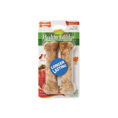 Nylabone-Nylabone - Healthy Edibles Longer Lasting Beef Treats - Regular 2 Count - Dog Treats