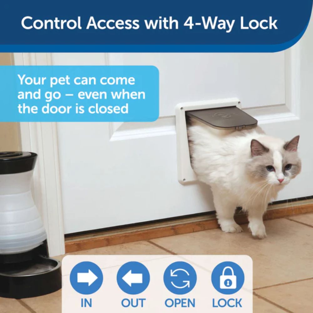 PetSafe-PetSafe - P1-4W-11 4-Way Interior Locking Cat Door - Pet Door