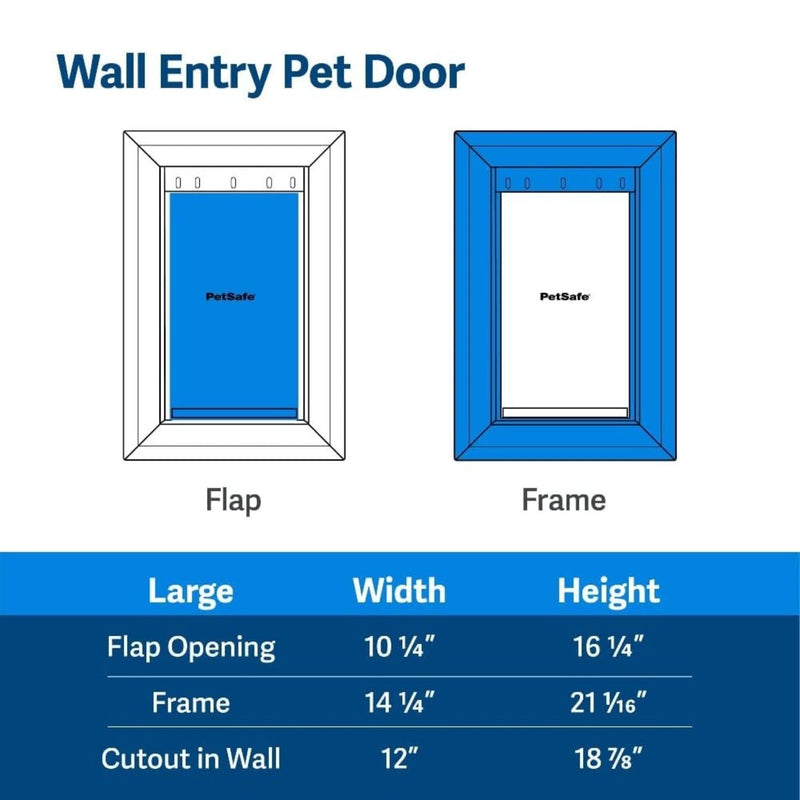 PetSafe - ZPA00-16203 Wall Entry Pet Door - Large-zoom-