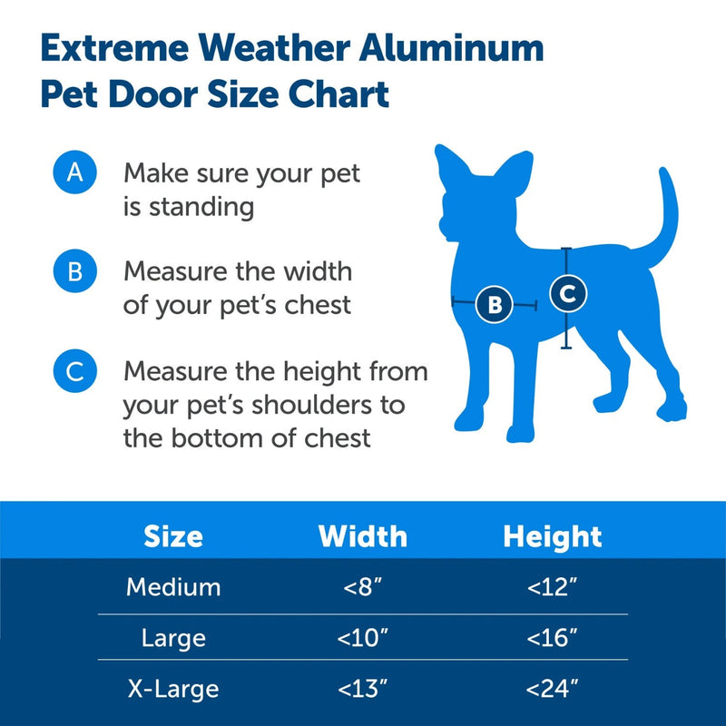 PetSafe - ZPA19-16853 Extreme Weather Aluminum Pet Door - Medium-zoom-
