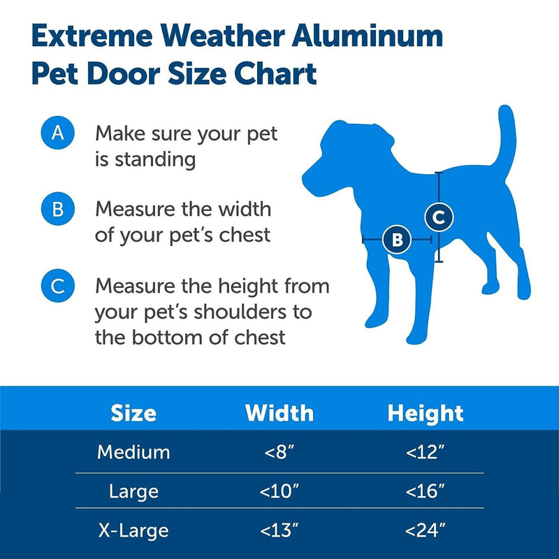 PetSafe - ZPA19-16854 Extreme Weather Aluminum Pet Door - Large-zoom-