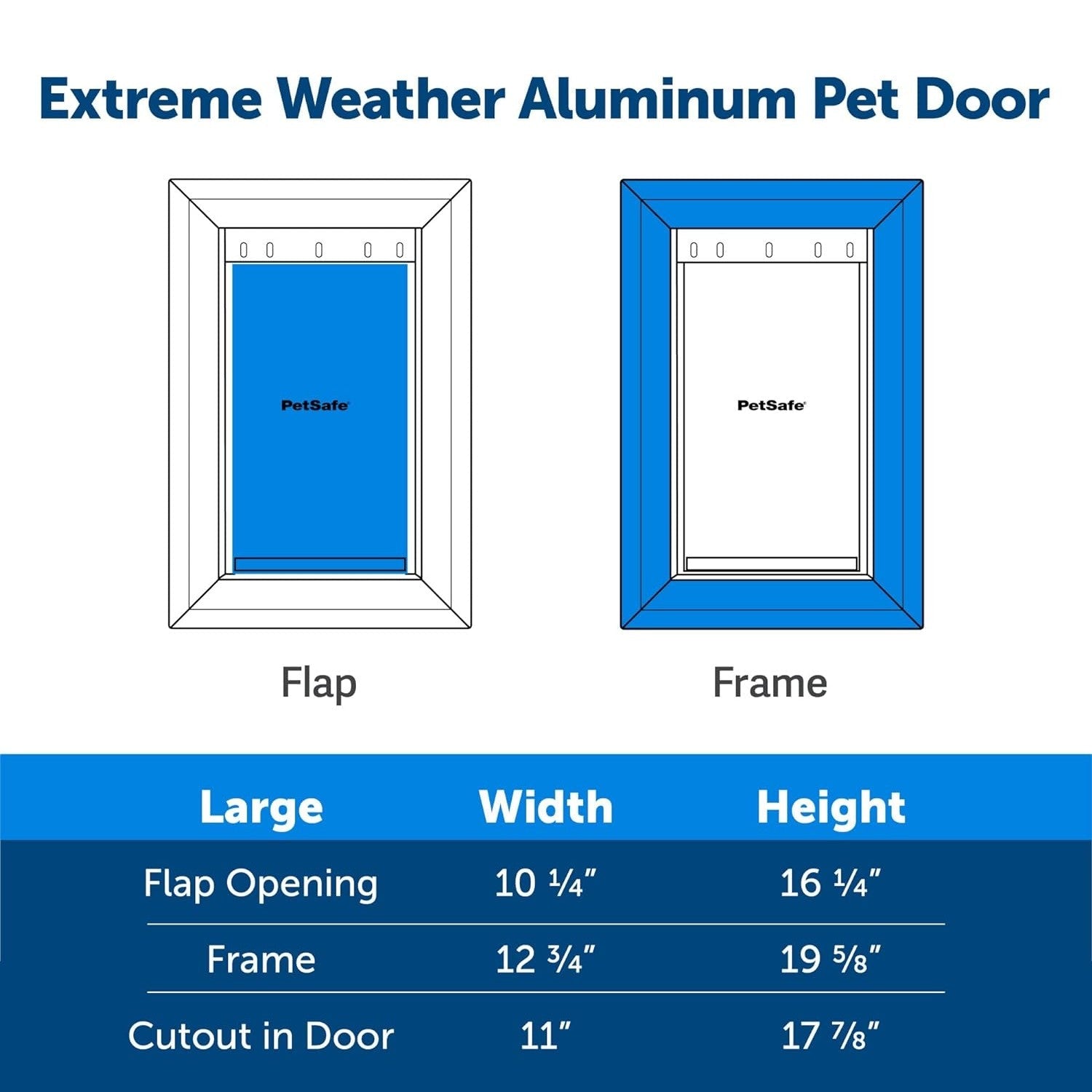 PetSafe-PetSafe - ZPA19-16854 Extreme Weather Aluminum Pet Door - Large