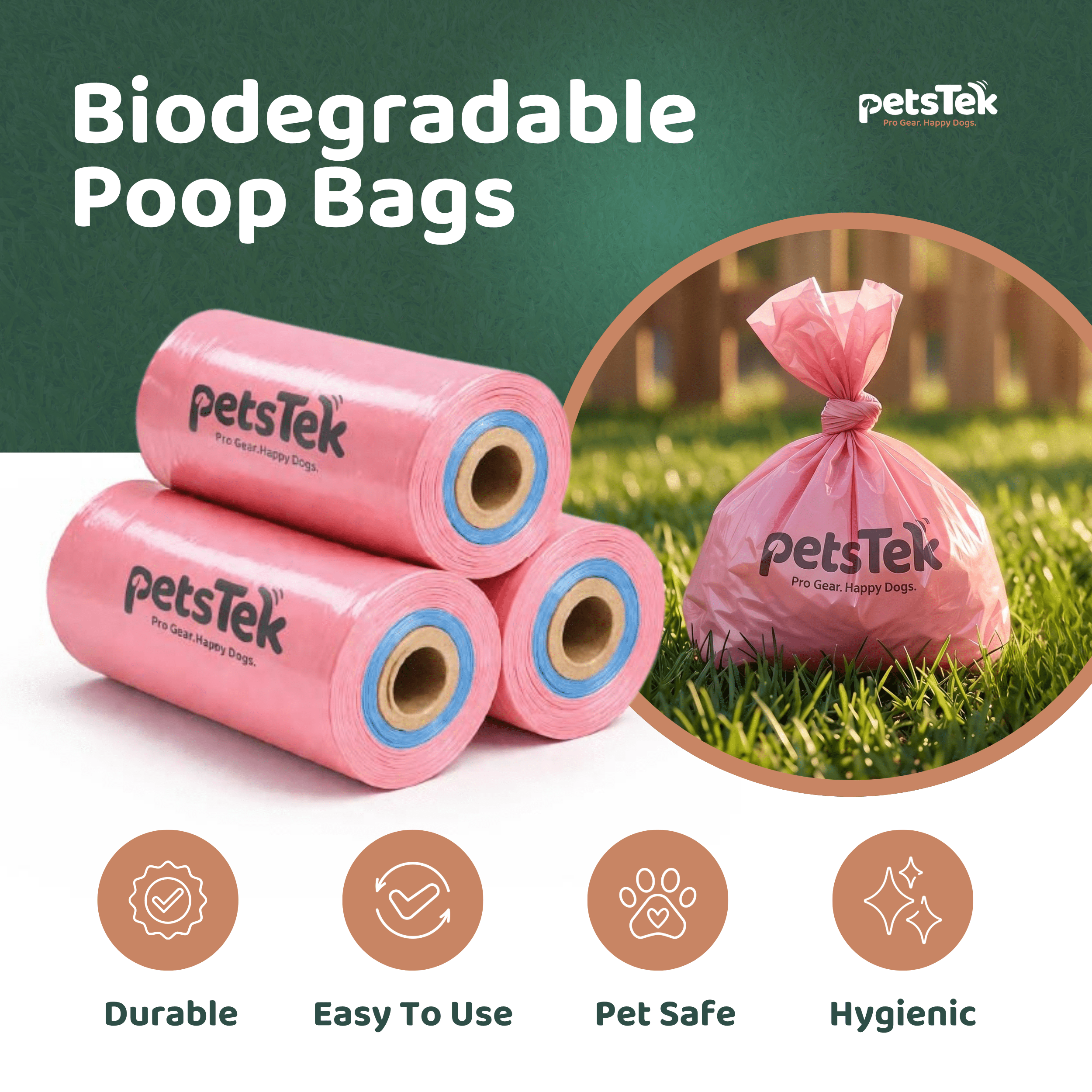 PetsTEK-PetsTEK Biodegradable Dog Poop Bags