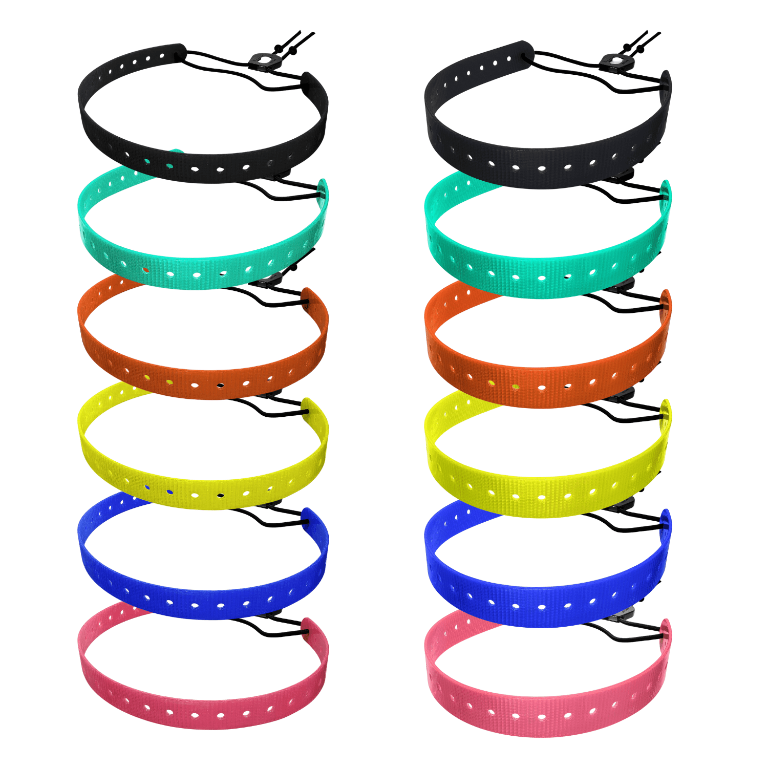 PetsTEK-PetsTEK - E-Collar Biothane Replacement Bungee Dog Collar Strap - 1" and 3/4"
