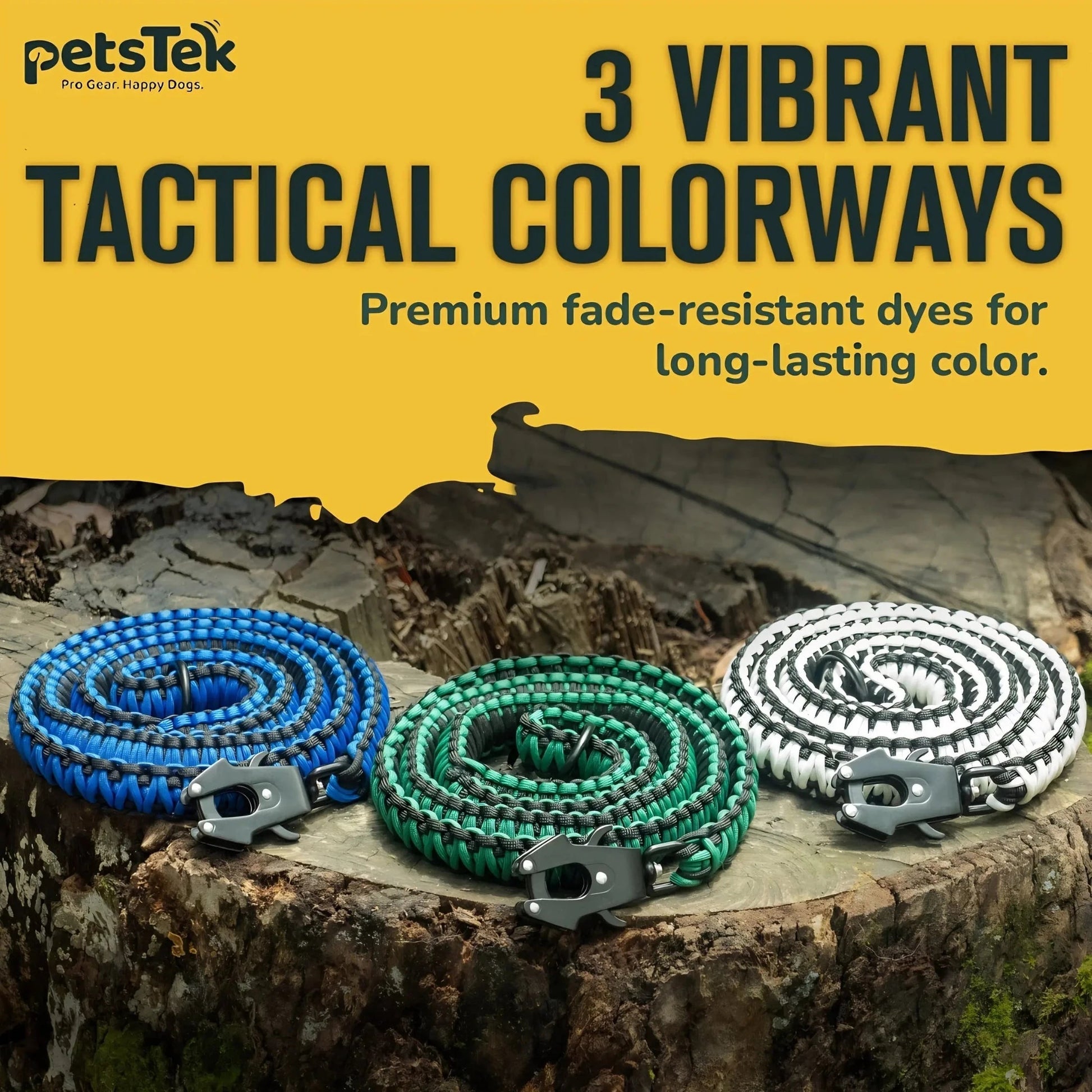 PetsTEK-PetsTEK Heavy Duty Dog Leash For Large Dogs