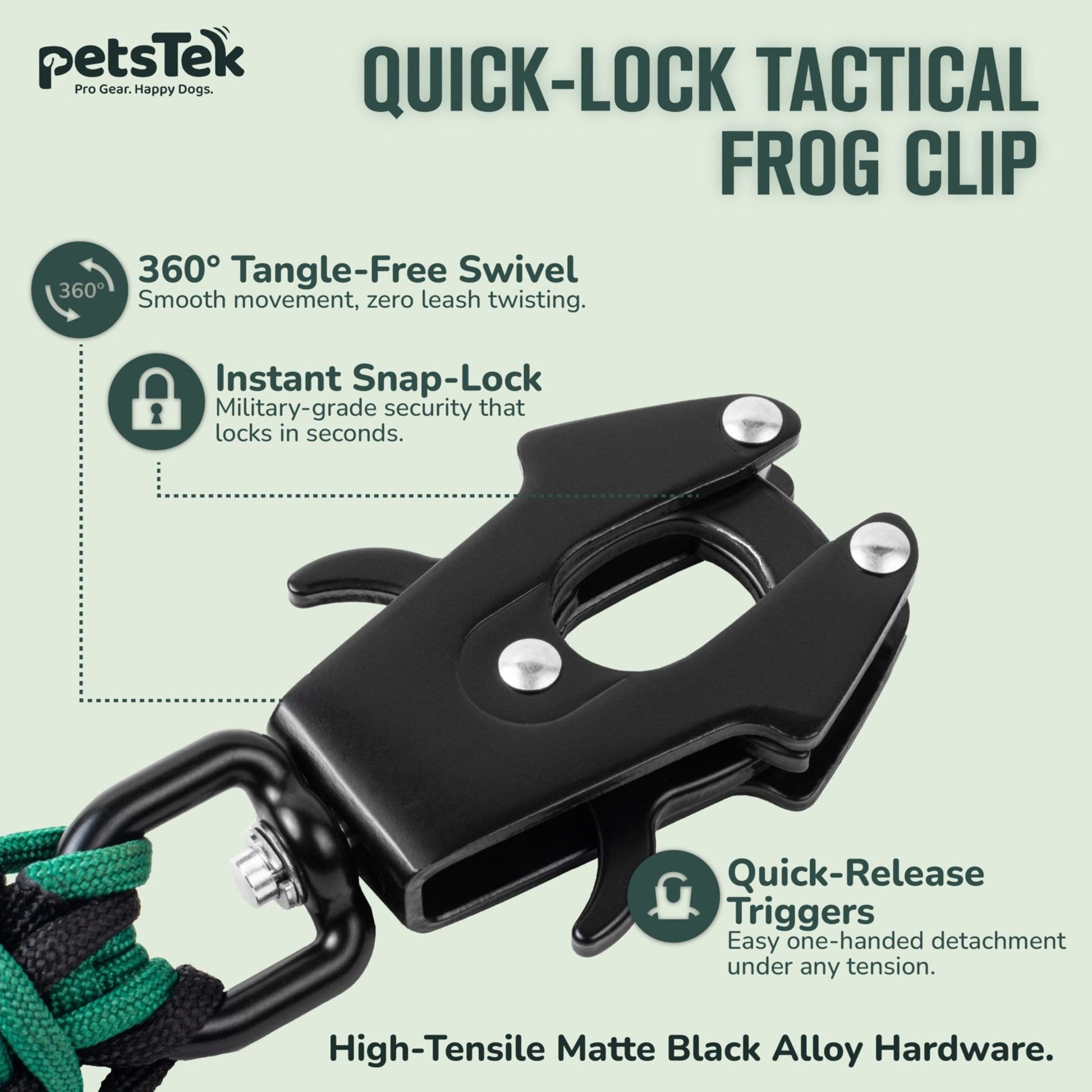 PetsTEK-PetsTEK Heavy Duty Dog Leash For Large Dogs