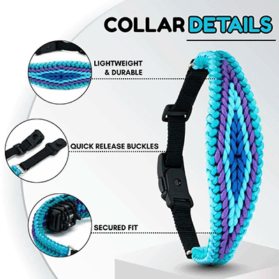 PetsTEK - Paracord Dog Collar Cover - Accessories and Parts-zoom-