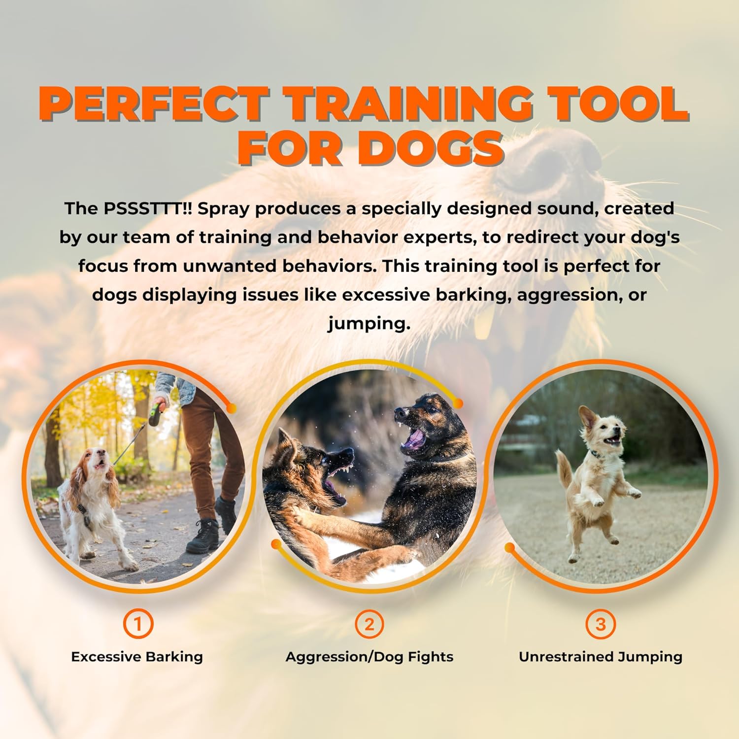 PetsTEK-PSSSTTT!! - Air Spray/Horn Behavior Training for Dogs 99ml