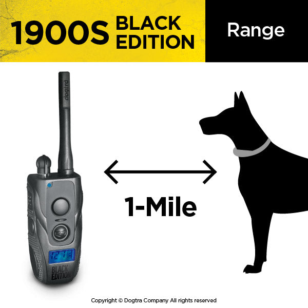 Dogtra - 1900S Black Boost & Lock - 1 Mile - Remote Training Collar-zoom-