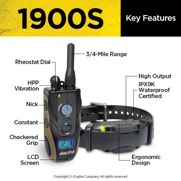 Dogtra 1900S Remote Training Collar Key Features
