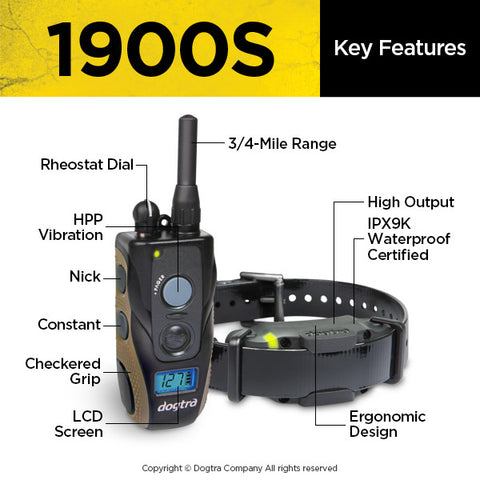 Dogtra 1900S Remote Training Collar Key Features