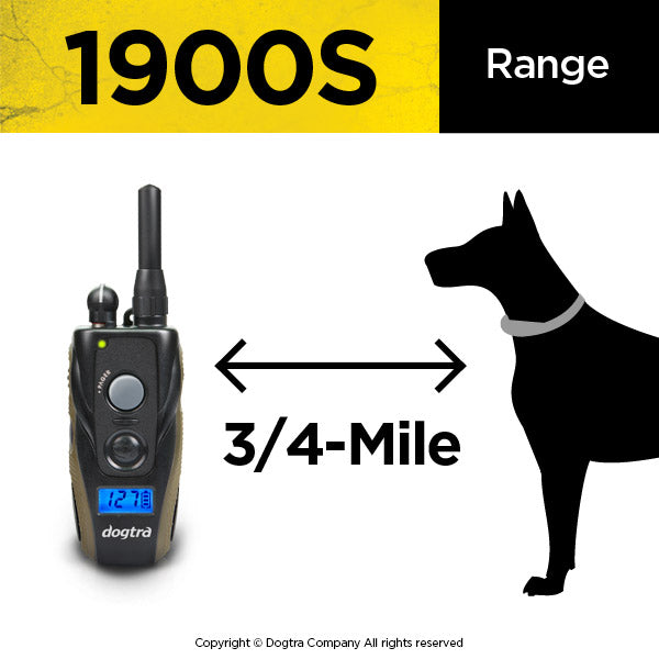 Dogtra 1900S Remote Training Collar 3/4 Mile Range