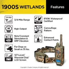 Dogtra 1900S Wetlands Remote Training Collar Features Summary