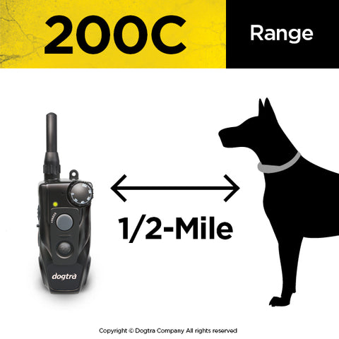 Dogtra 200C Remote Training Collar with 1/2 Mile Range