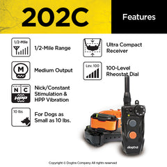 Dogtra 202C Remote Training Collar Summary of Features