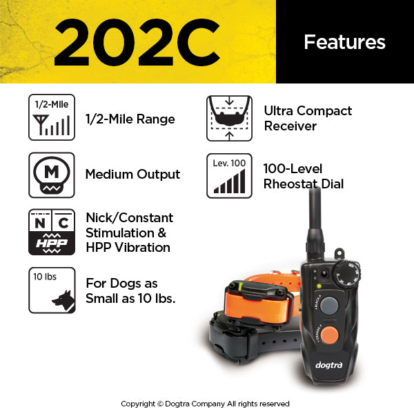Dogtra 202C Remote Training Collar Summary of Features