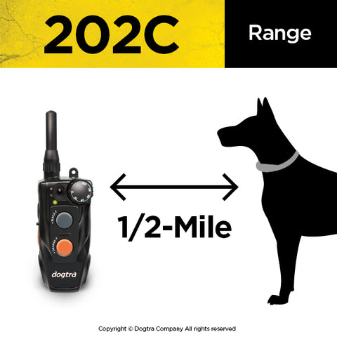 Dogtra 202C Remote Training Collar with 1/2 Mile Range