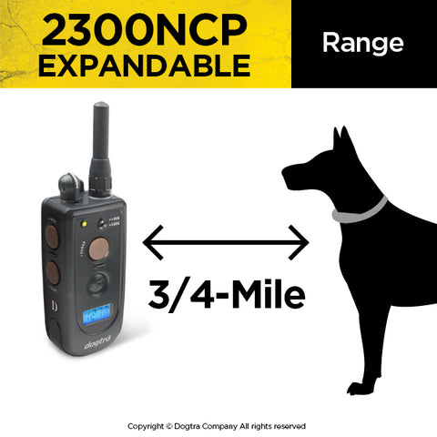 Dogtra 2300NCP Remote Training Collar with 3/4 Mile Range