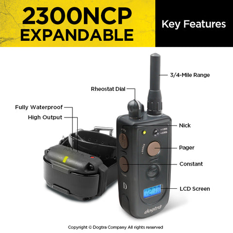 Dogtra 2300NCP Remote Training Collar Key Features