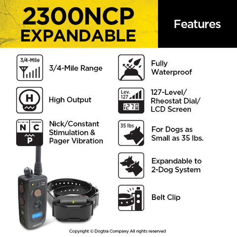 Dogtra 2300NCP Remote Training Collar Summary of Features