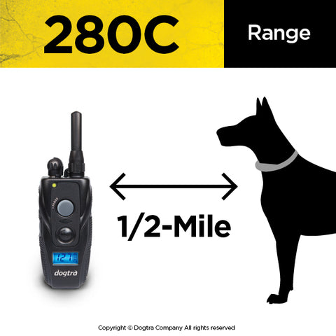 Dogtra 280C Remote Training Collar with 1/2 Mile Range
