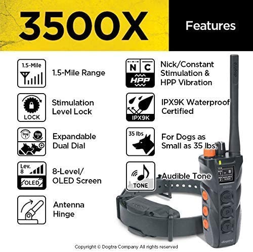 Dogtra 3500X Remote Training Collar Summary of Features
