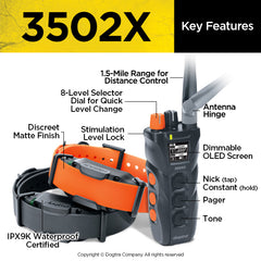 Dogtra 3502X Remote Training Collar Key Features