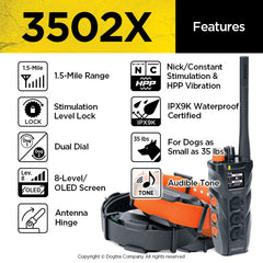 Dogtra 3502X Remote Training Collar Summary of Features