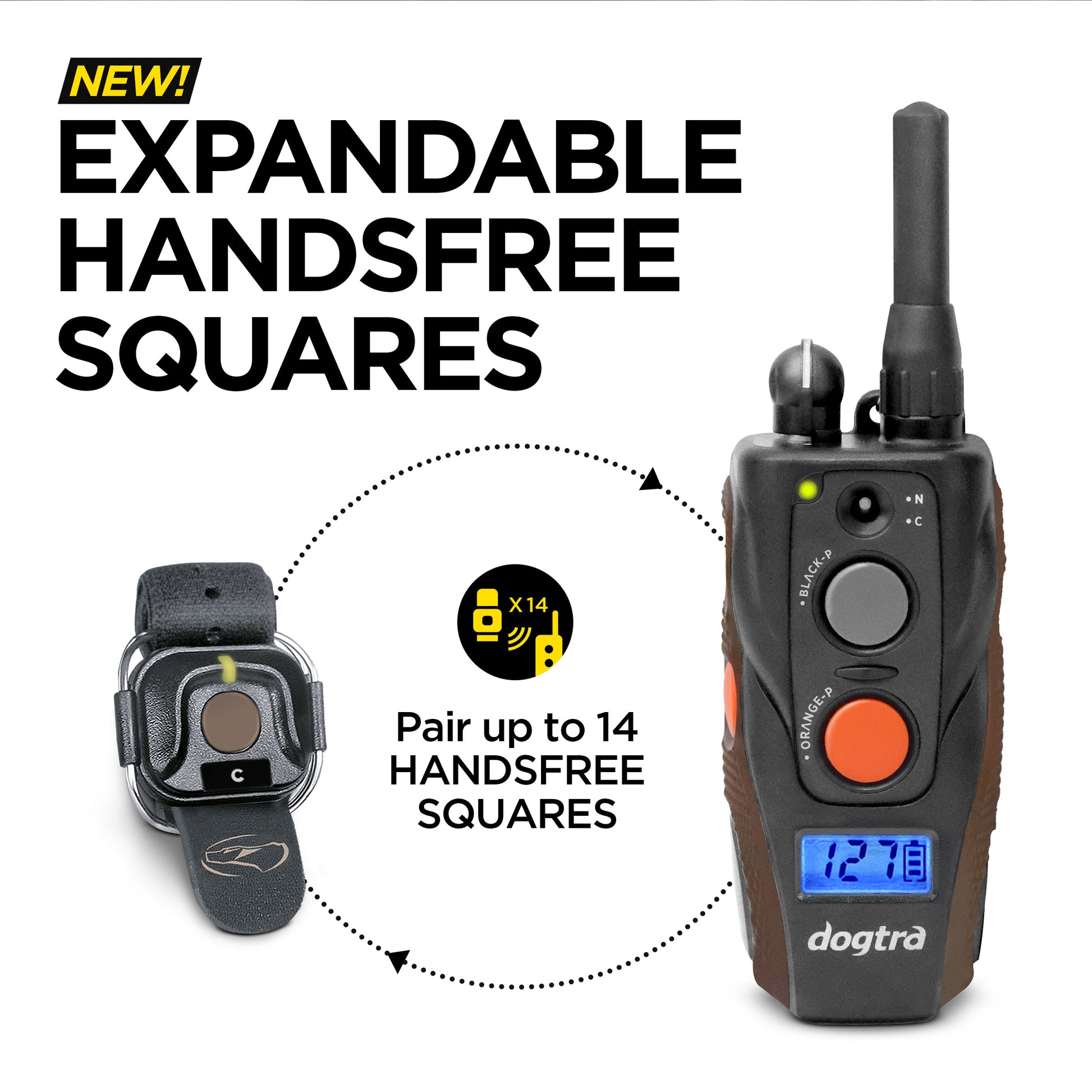 Dogtra ARC Handsfree Plus Remote Training Collar with Expandable Handsfree Squares