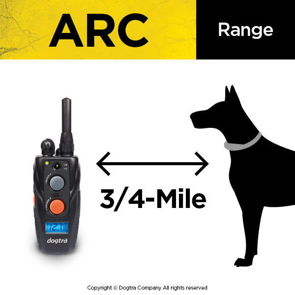 Dogtra ARC Remote Training Collar with 3/4 Mile Range