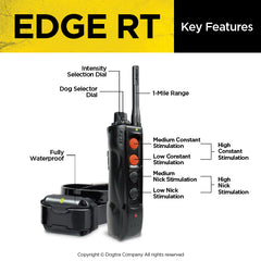 Dogtra EDGE RT Remote Training Collar Key Features