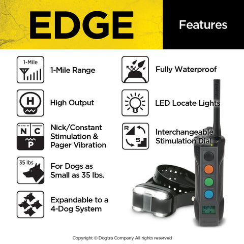 Dogtra EDGE Remote Training Collar Summary of Features