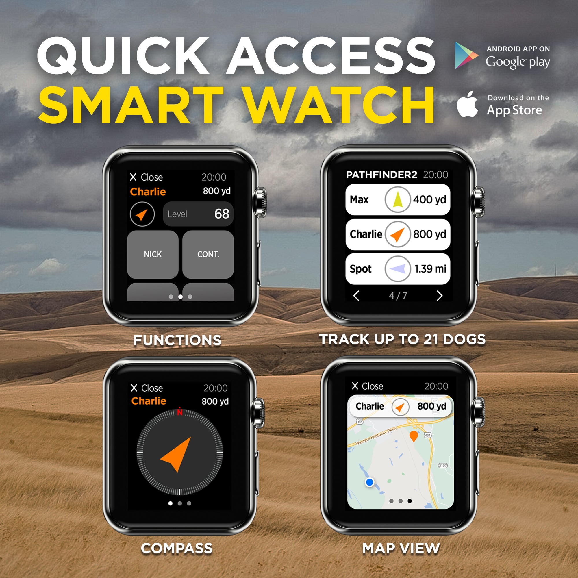 Dogtra Pathfinder 2 Remote Training Collar Smartwatch Access