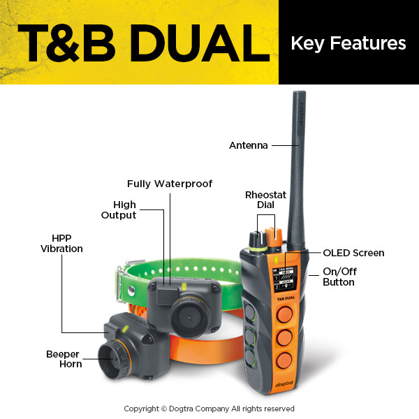 Dogtra T&B Dual Remote Training Collar Key Features