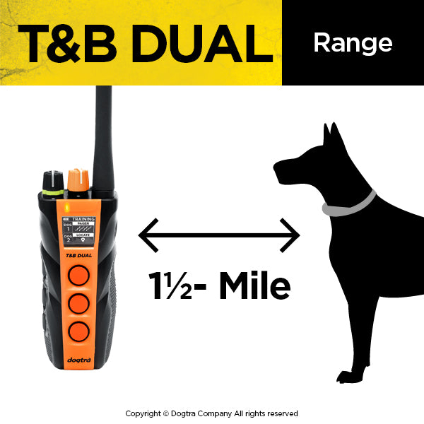 Dogtra - T&B Dual 2-dog - 1.5 Miles - Remote Training Collar-zoom-