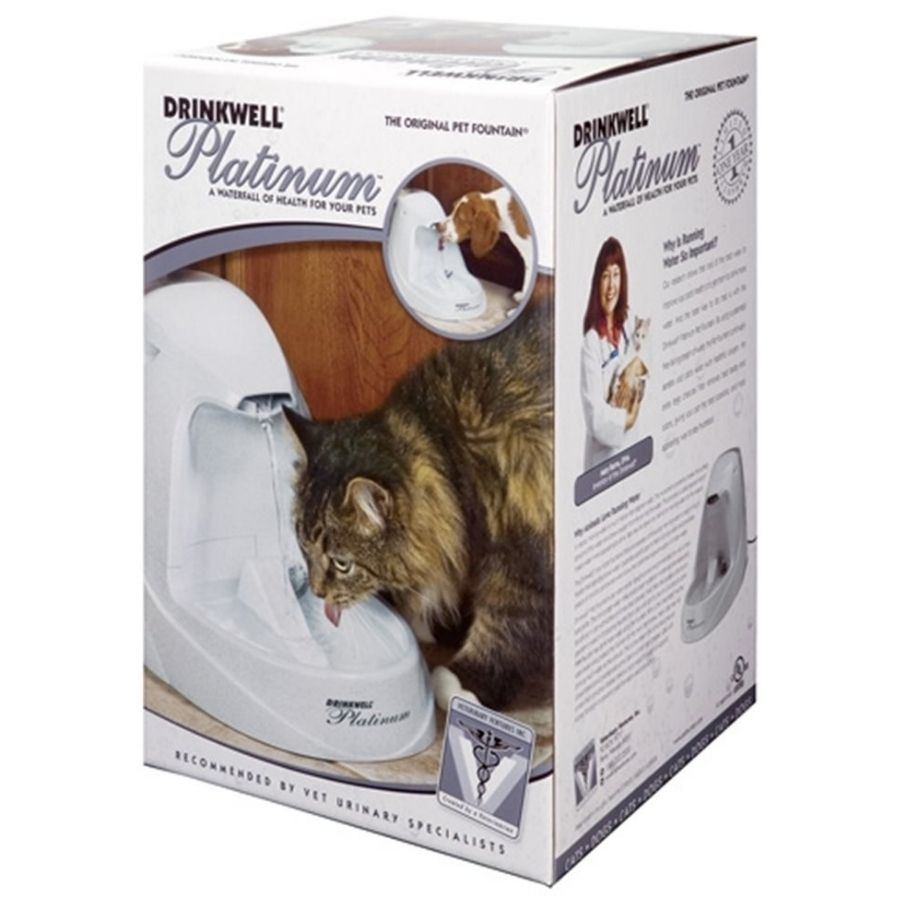 Drinkwell PWW00-13703 Platinum® Pet Fountain with Cat Image on Box