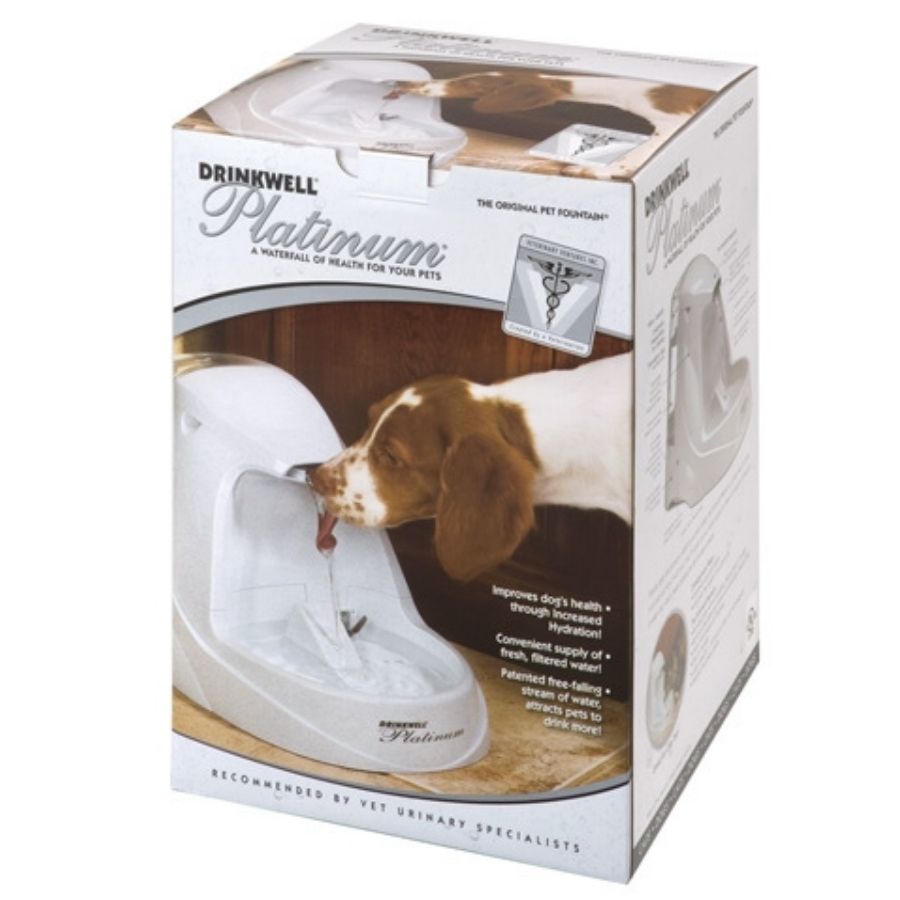 Drinkwell PWW00-13703 Platinum® Pet Fountain with Dog Image on Box