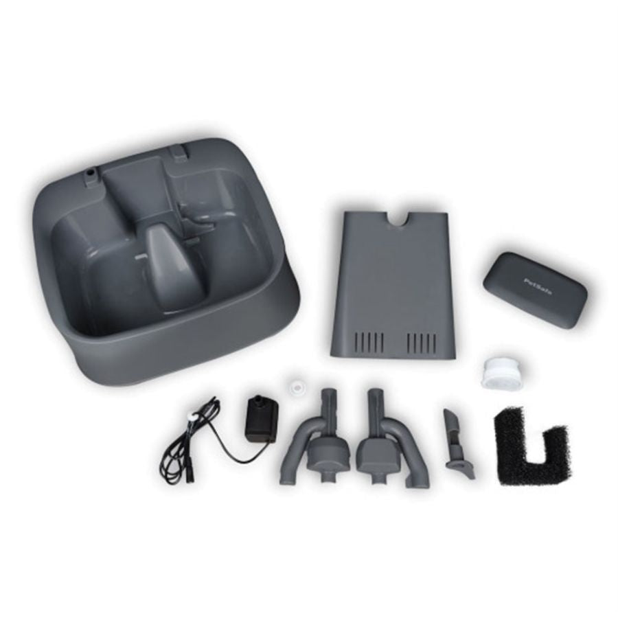 Disassembled Parts of Drinkwell PWW00-16468 2-Gallon Pet Fountain