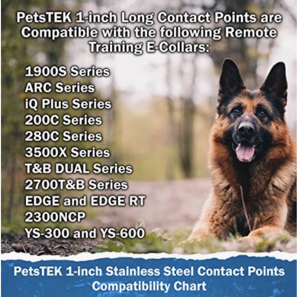 PetsTEK 1-Inch Stainless Steel Contact Points Compatibility