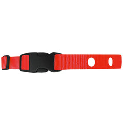 PetsTEK 3/4" Width Nylon Replacement Collar Strap in Red