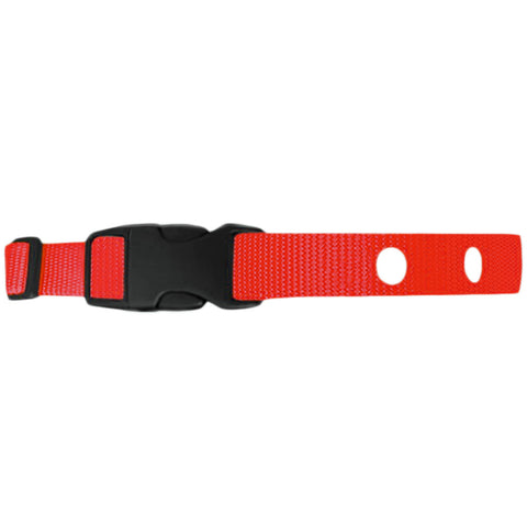 PetsTEK 3/4" Width Nylon Replacement Collar Strap in Red