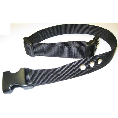 PetsTEK 1" Width Nylon Replacement Collar Strap in Black