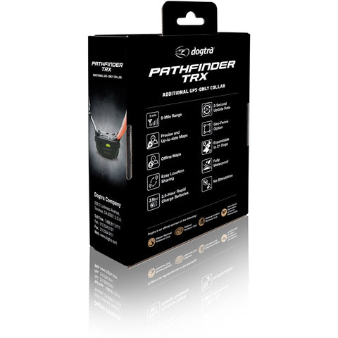 Dogtra Pathfinder TRX RX Black Additional GPS-Only Collar Package Back View