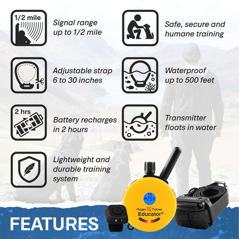E-Collar Technologies FT-330 Finger Trainer Remote E-Collar Features